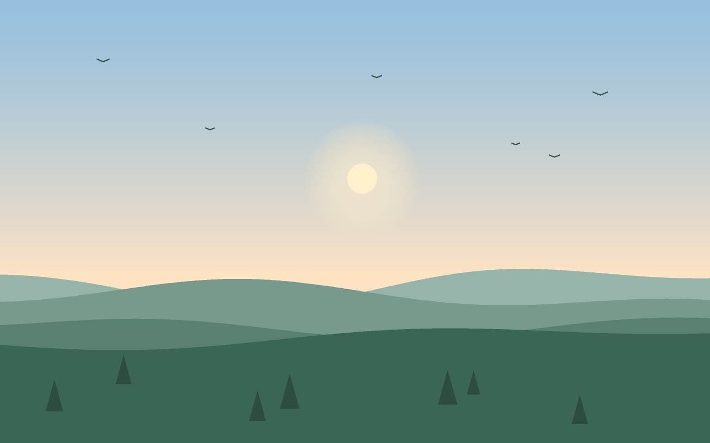 Illustrazione di un paesaggio